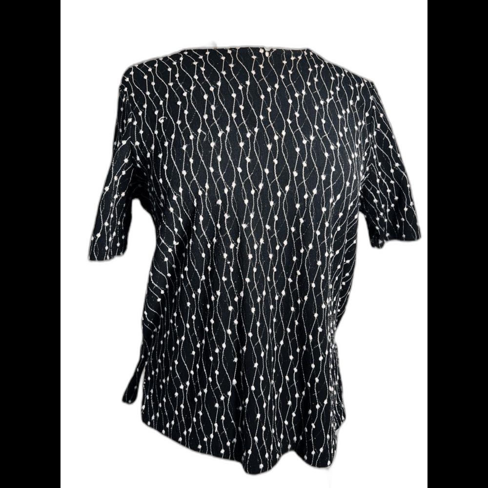 Erena Blouse Size XL 90's Vintage Black & White Dark Academia Blouse